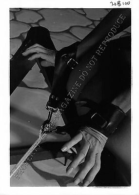 Adult 1990s B&W Photo 5x7 Bondage MILF Ashley Renee Bound & Chained Up 221LA