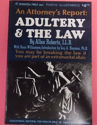 Adultry & The Law Book by Allan Roberts 1971 Photo Illustrated Academy Press