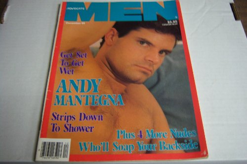 Men Gay Adult Magazine "Get Set to Get Wet, Any Mantegna Strips Down to Shower" December 1989