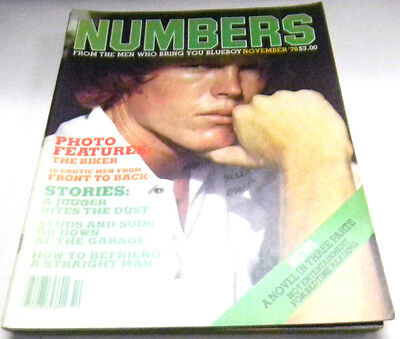 Nmbers Gay Adult Magazine The Biker November 1978 vg 040714lm-ep