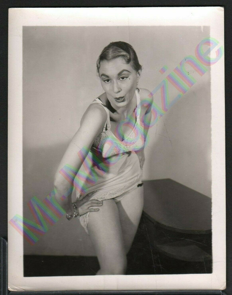 Vintage B&W Risque Pinup 4" x 5" Sexy Brunette Cheesecake BH64
