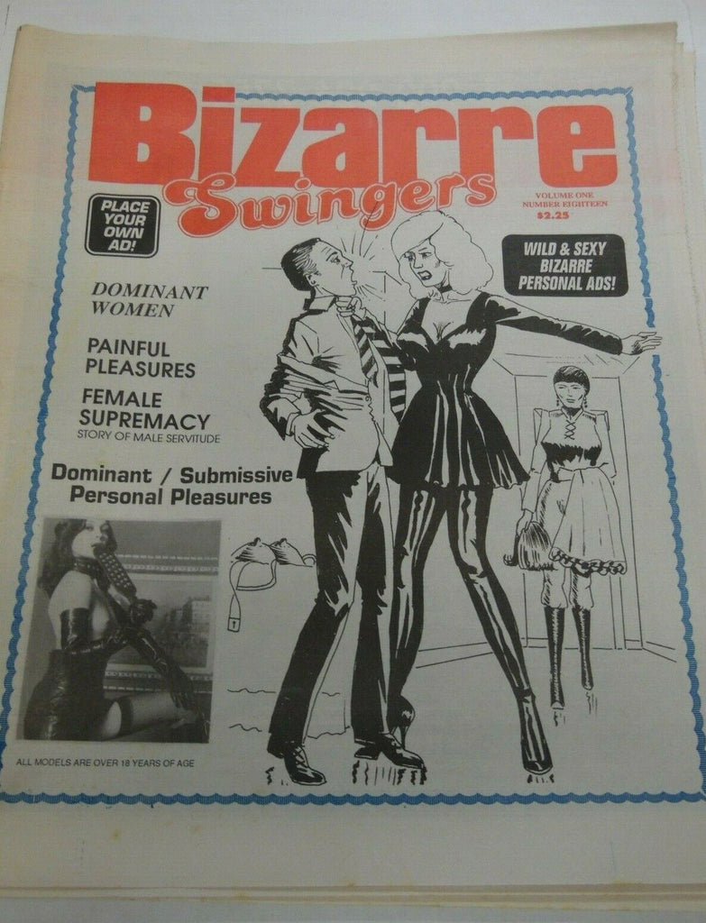 Bizarre Swingers Newspaper Painful Pleasures vol.1 #18 1990's 120719lm-ep