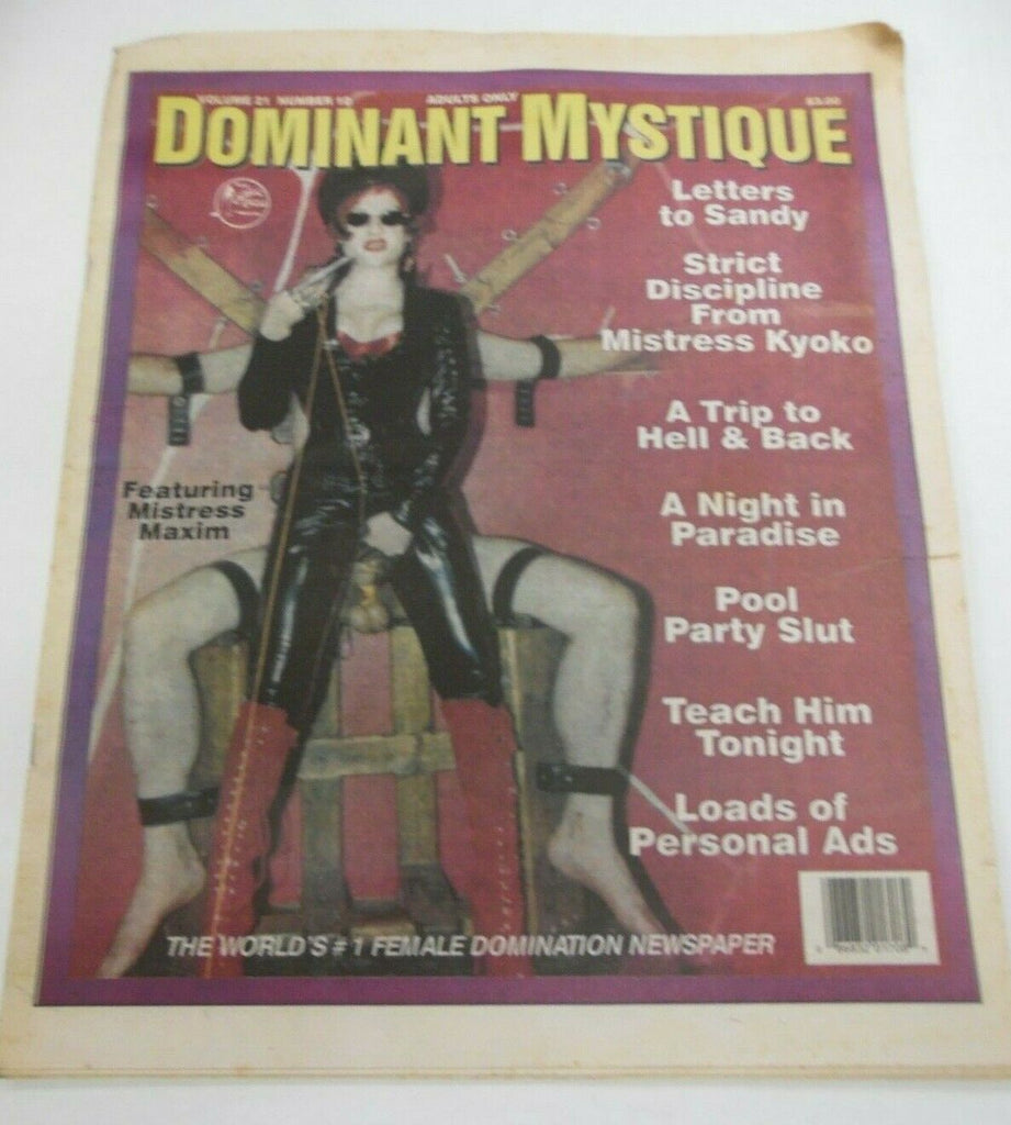 Dominant Mystique Newspaper Mistress Maxim vol.21 #10 2000 121319lm-ep