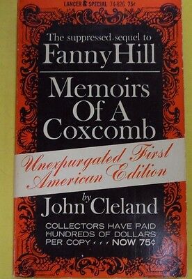 Memoirs Of A Coxcomb Adult Novel by John Cleland 1963 071613lm-epa