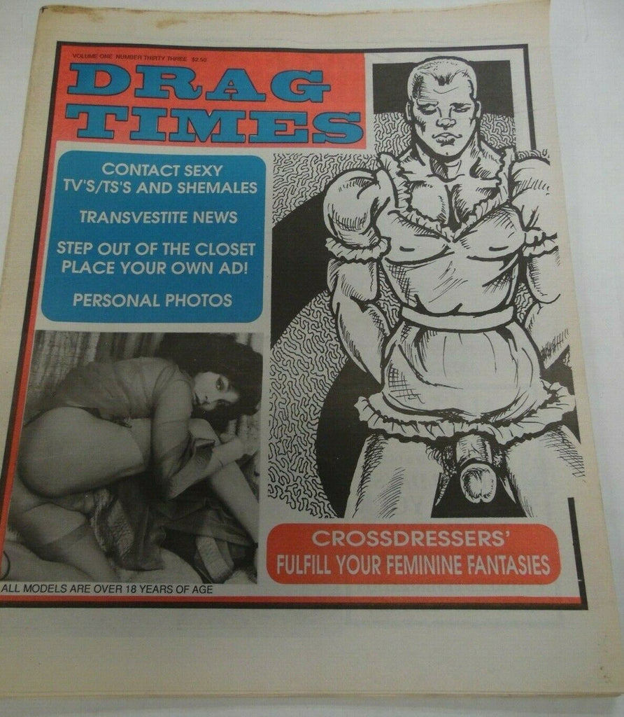Drag Times Newspaper Step Out Of The Closet vol.1 #33 1990's 120819lm-ep