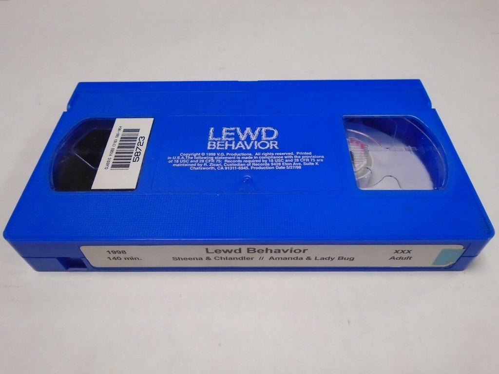 Lewd Behavior Sheena Chlandler 1998 140mins Adult VHS 012419AMP2