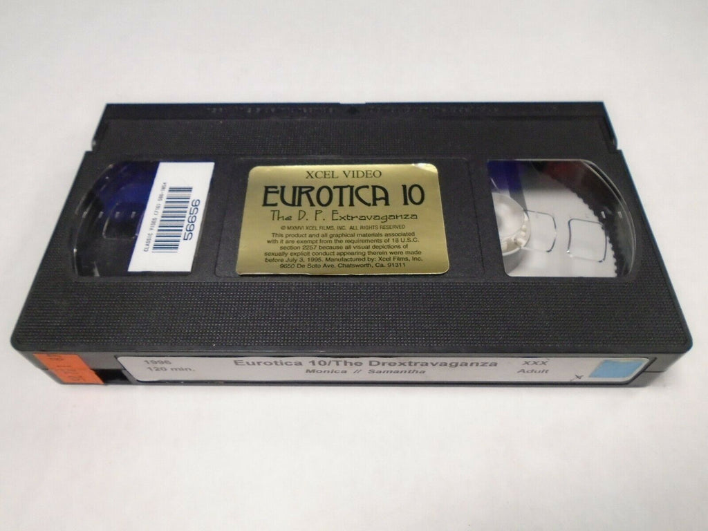 Eurotica 10 Monica Samantha 1996 120mins Xcel Video Adult VHS 021819AMP2