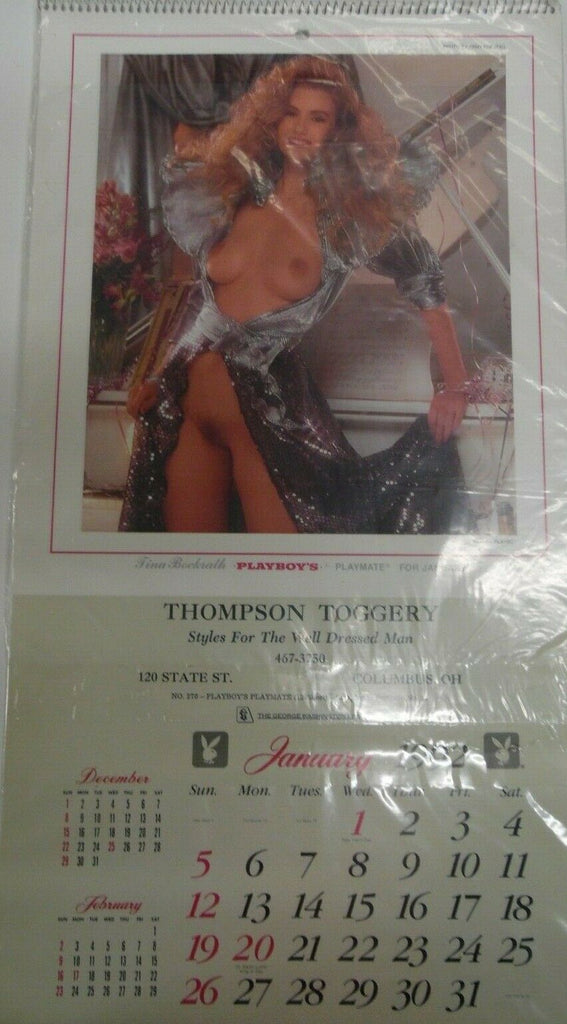 Unbranded Playboy Advertising Calendar 1992 Tina Bockrath 17' x 9 1/2' 022219lm-ep