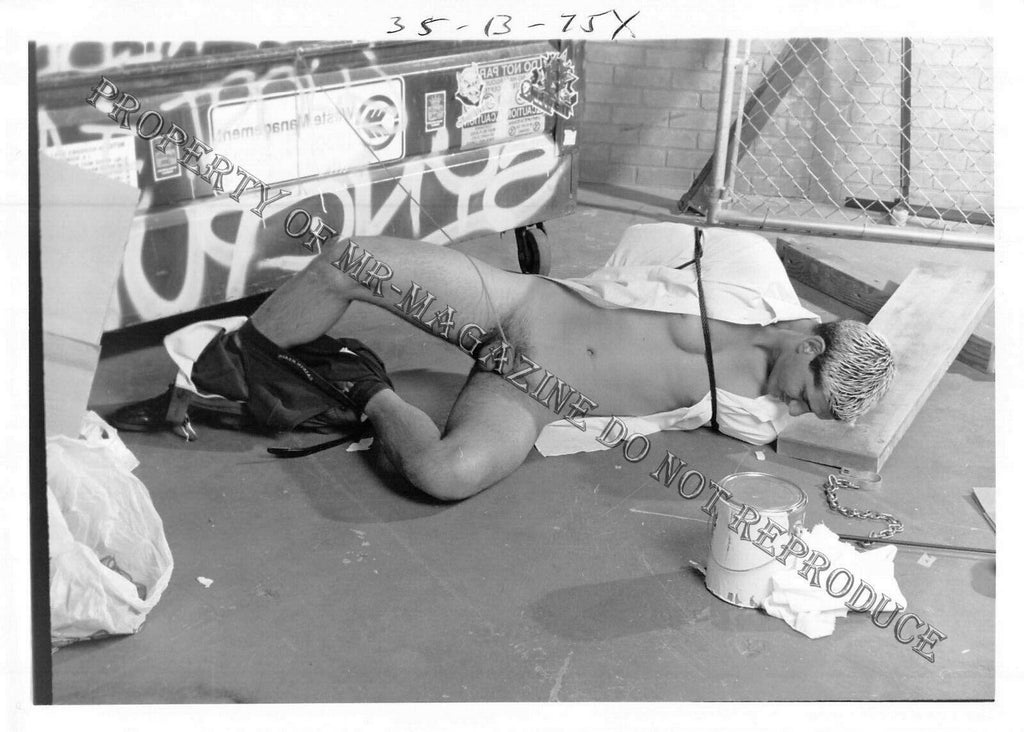 Adult Vintage 1990s Photo 5x7 Bondage Sexy Blonde Guy Bound & Dominated 160FM