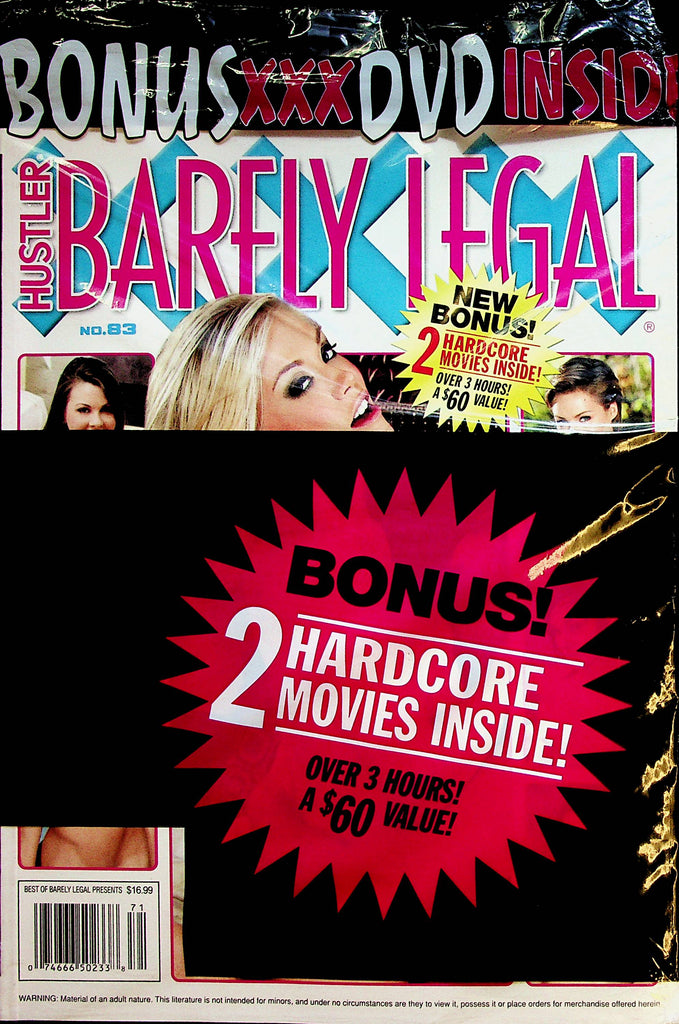 Hustler's Barely Legal XXX  w/DVD  #83  new/sealed  031323lm-p2