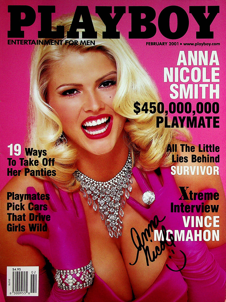 Autographed Anna Nicole Smith Playboy Magazine  February 2001  w/COA 100% Real Guaranteed For Life!   011223lm-p2