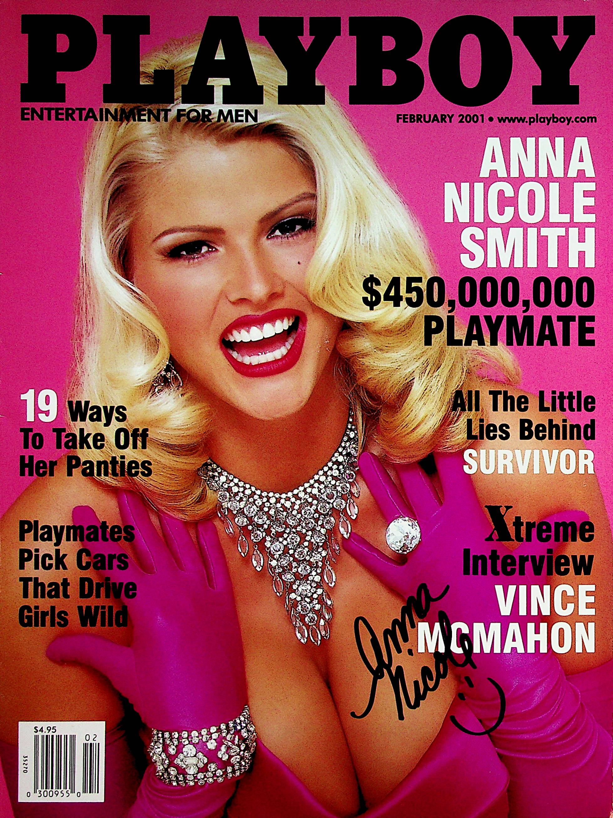 Autographed Anna Nicole Smith Playboy Magazine February 2001 w/COA 100 –  Mr-Magazine