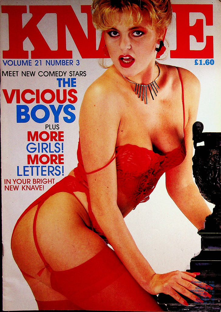 Knave Magazine  The Vicious Boys / Amanda  vol.21 #3  1989      071822lm-p2