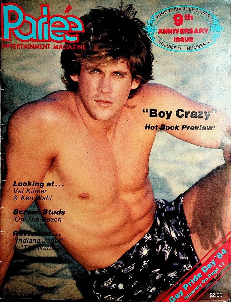 Parlee' Gay magazine  'On The Beach' / Val Kilmer & Ken Wahl  June 1984      020422lm-dm