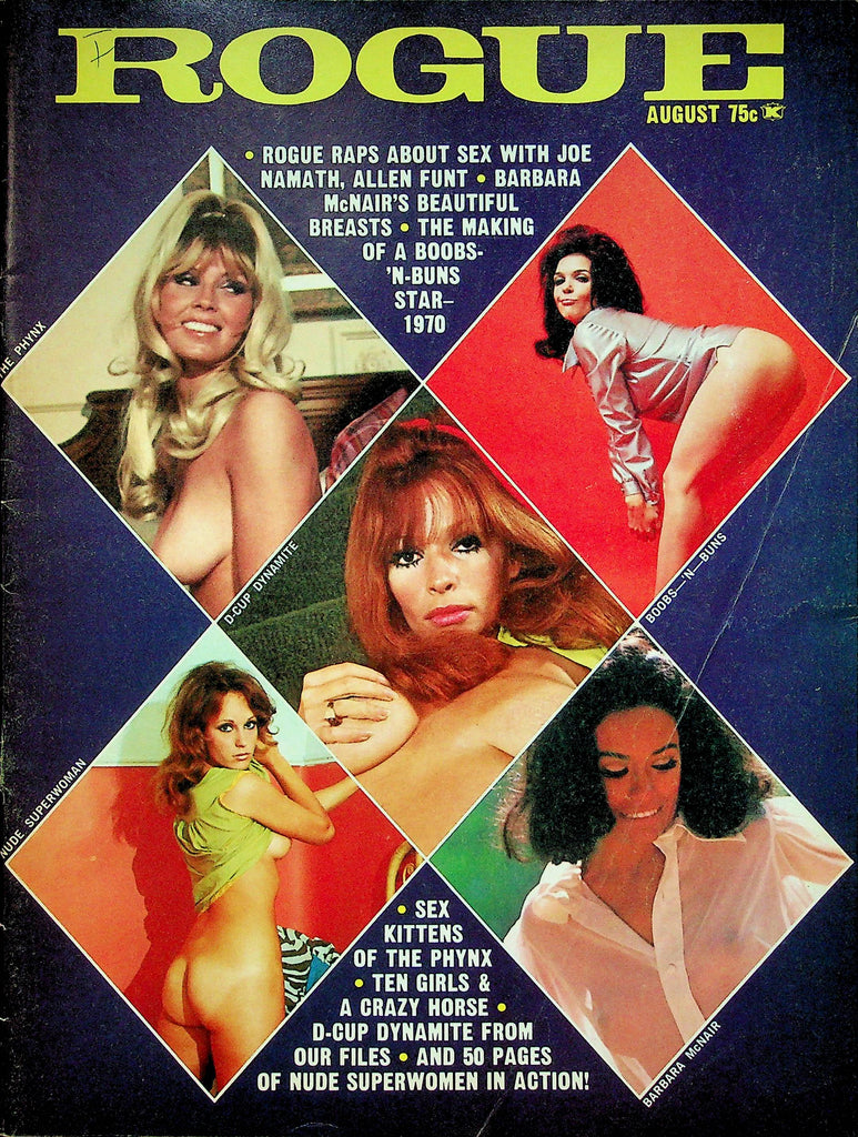 Rogue Magazine Joe Namath Allen Funt Barbara McNair August 1970 063022RP