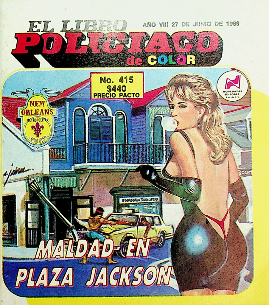 Police Spanish Adult Comic Digest Maldad En Plaza Jackson #415  June 1989     081420lm-sh