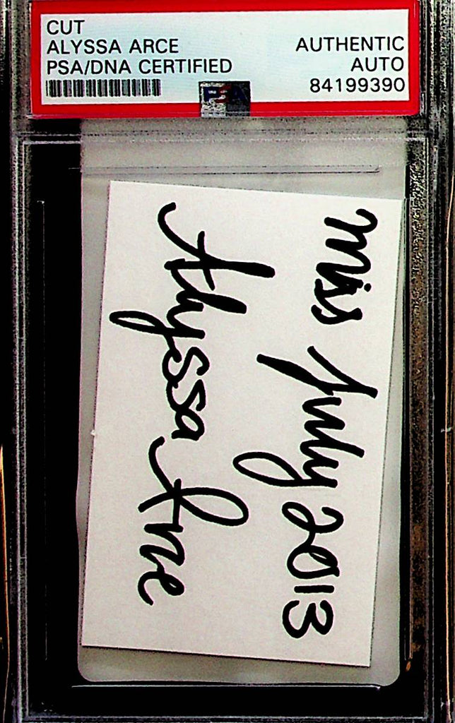 Playboy Playmate Alyssa Arce - Autographed Cut - PSA Authentic 011323lm-p