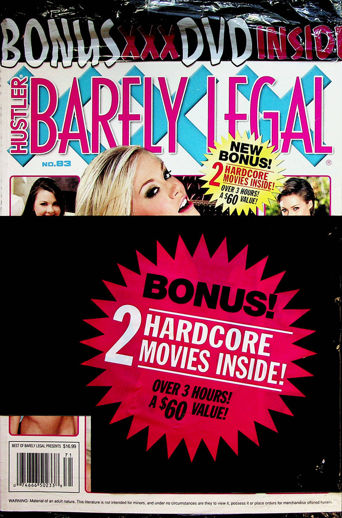 Hustler Barely Legal XXX Magazine  w/DVD    #83  2000   New    012123lm-p3