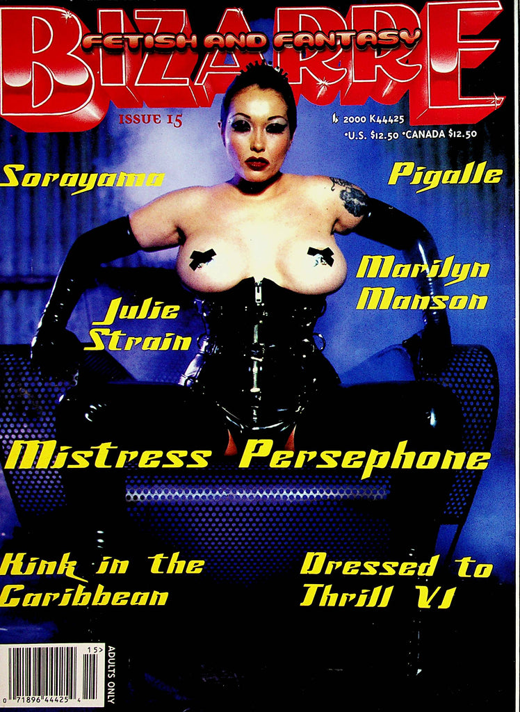 Bizarre Fetish And Fantasy Magazine  Julie Strain / Marilyn Manson / Mistress Persephone  #15 2001     022823lm-p
