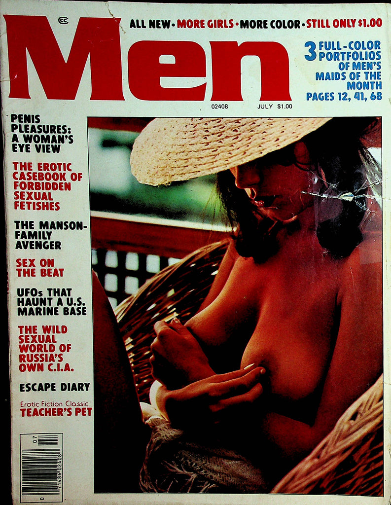 Men Vintage Magazine  Centerfold Beth Poulsen  July 1976   121421lm-dm
