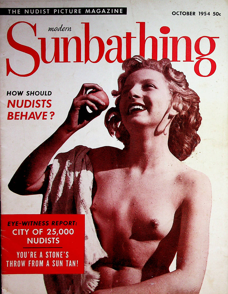 Modern Sunbathing Nudist Magazine  How Should Nudists Behave?  October 1954     071922lm-p