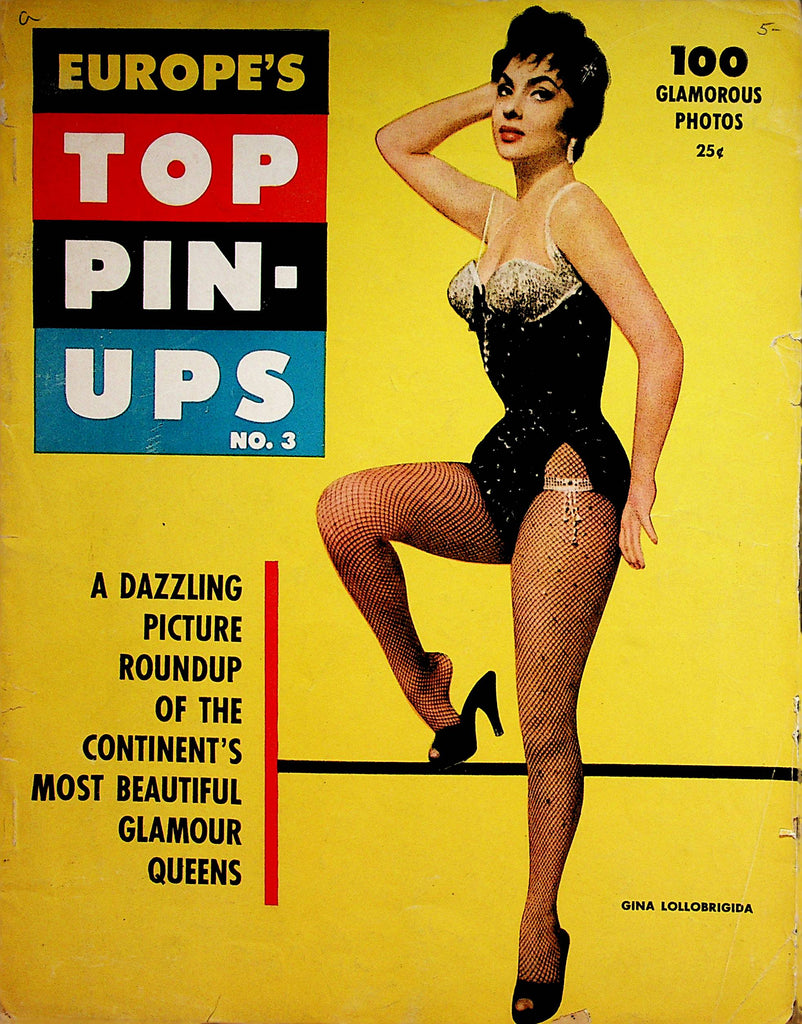 Europe's Top Pin-Ups Magazine Covergirl Gina Lollobrigida / Joan Collins / Brigette Bardot  #3 1956     081922lm-p