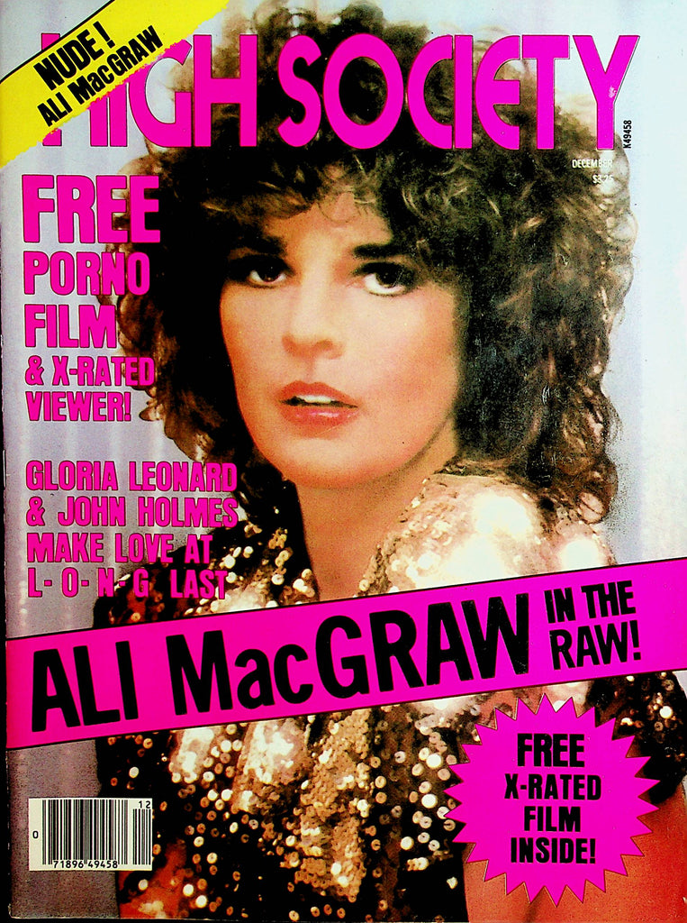 High Society Magazine  Ali MacGraw / John Holmes/ Gloria Leondard  December 1980   010522lm-dm