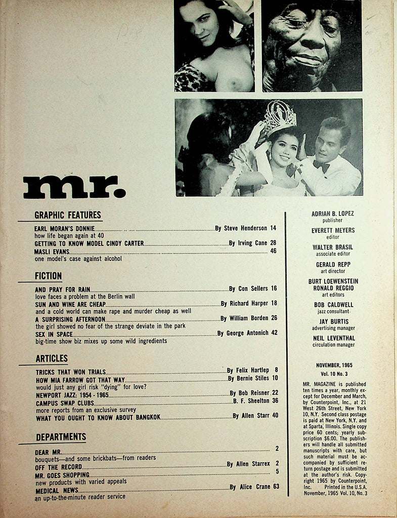 Mr. Vintage Magazine  Centerfold Masli Evans November 1965   Readers Copy    100121lm-dm