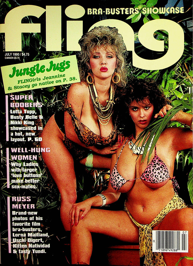 Fling Busty Magazine  Janine Oldfield / Stacey Owens  July 1990     092222lm-p3
