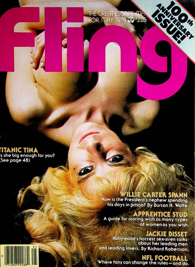 Fling Busty Magazine   Titanic Toni / Jackie Bisset  May 1979  100th Anniversary Issue!   092222lm-p3
