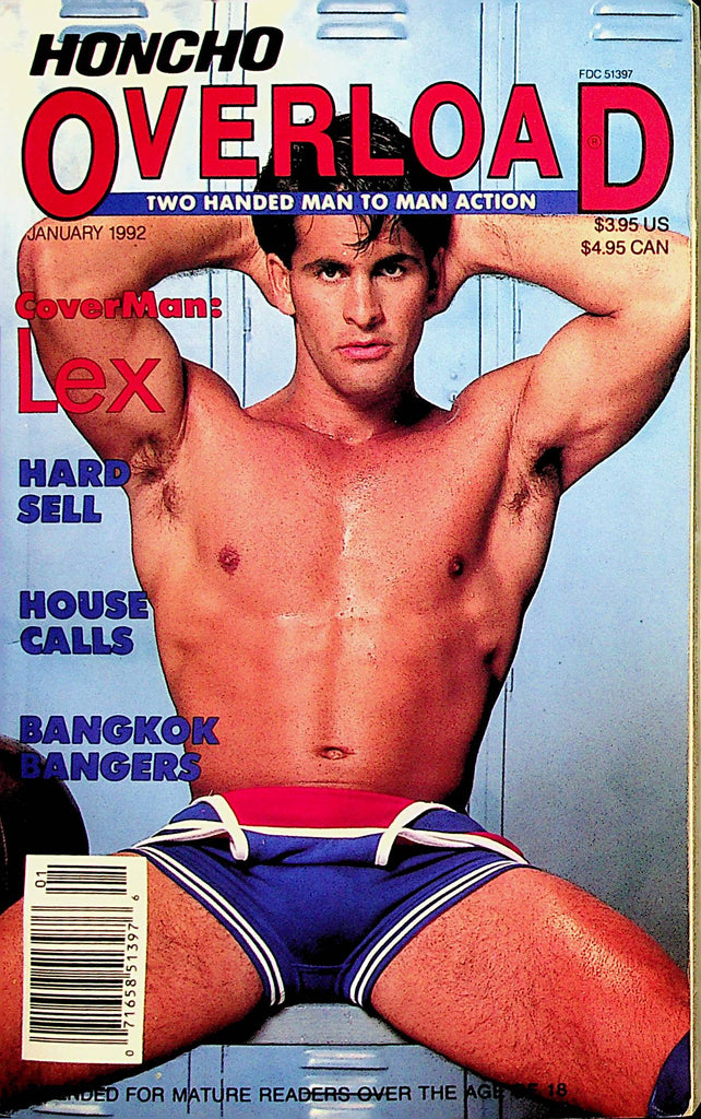 Honcho Overload Gay Digest   Cover Man Lex  January 1992    040423lm-p