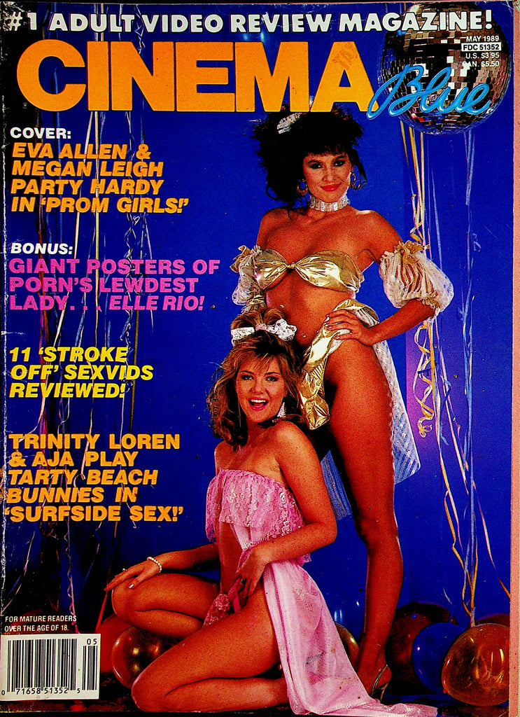 Cinema Blue Magazine  Eva Allen & Megan Leigh / Trinity Loren & Aja  May 1989  012023lm-p2