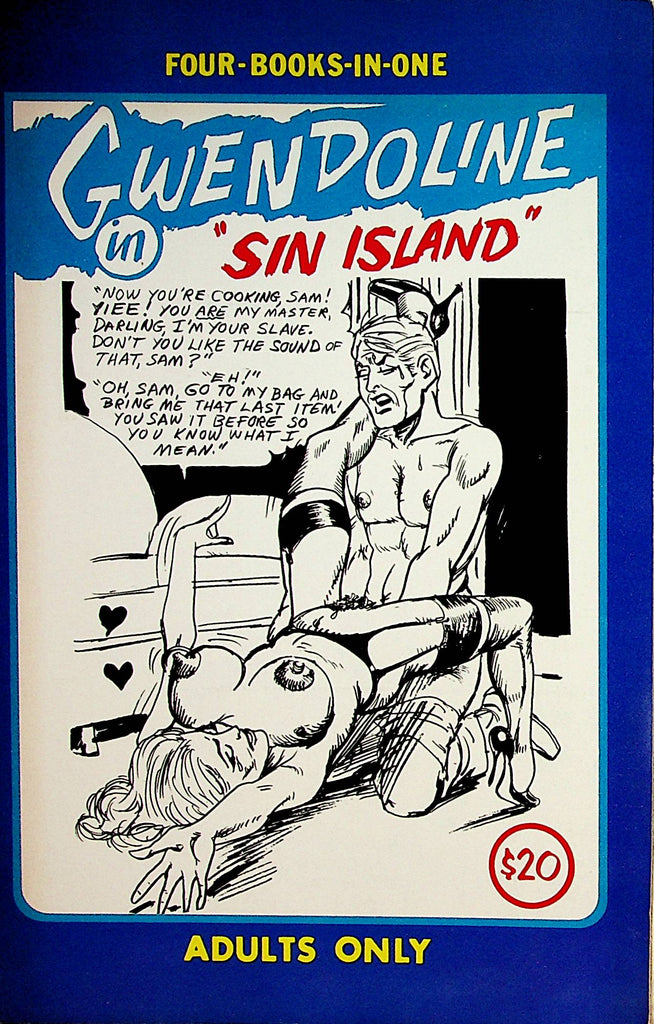 Gwendoline In "Sin Island"  Adult Comic  Four-Books-In-One  1980's  083122lm-p