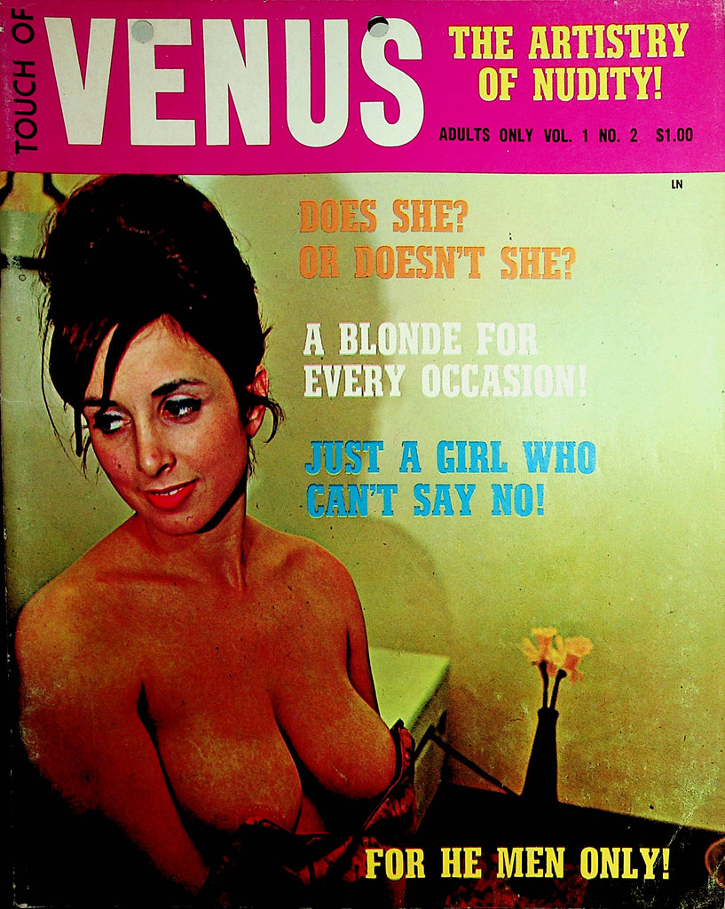 Touch Of Venus Magazine  The Artistry Of Nudity!  vol.1 #2 1962   122321lm-dm