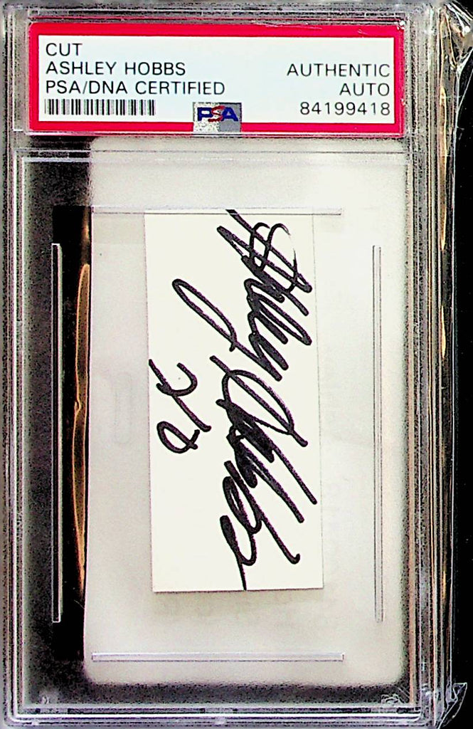 Playboy Playmate Ashley Hobbs - Autographed Cut - PSA Authentic 011323lm-p