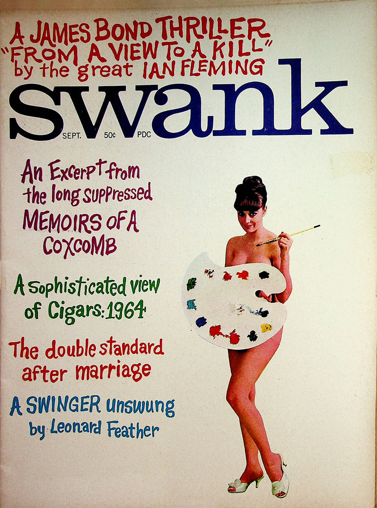 Swank Busty Vintage Magazine  A James Bond Thriller "From A View To Kill" by The Great Ian Fleming  September 1964     031423lm-p