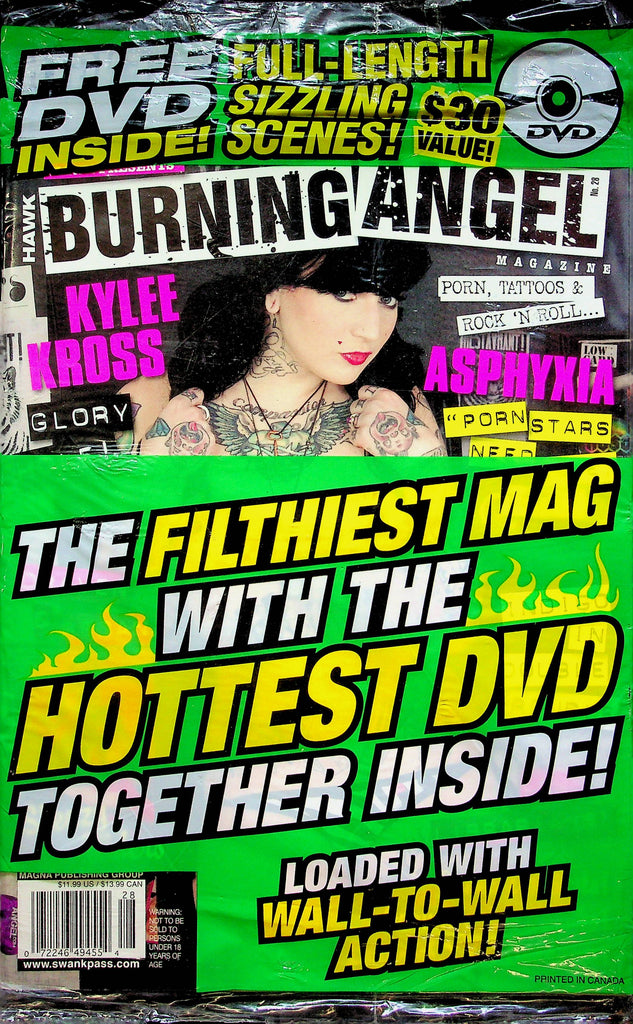 Hawk Presents Burning Angel Magazine Asphyxia & Kylee Ross 2011 W/DVD 102522RP3