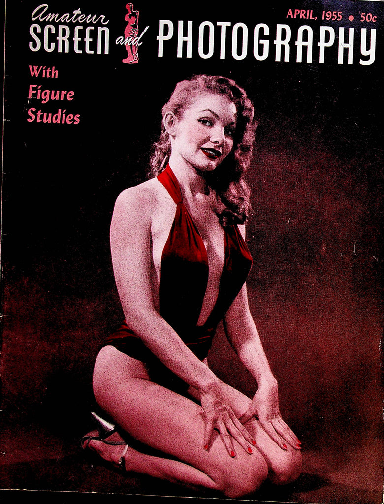 Amateur Screen and Photography With Figure Studies Magazine  Bettie Page  April 1955    071922lm-p