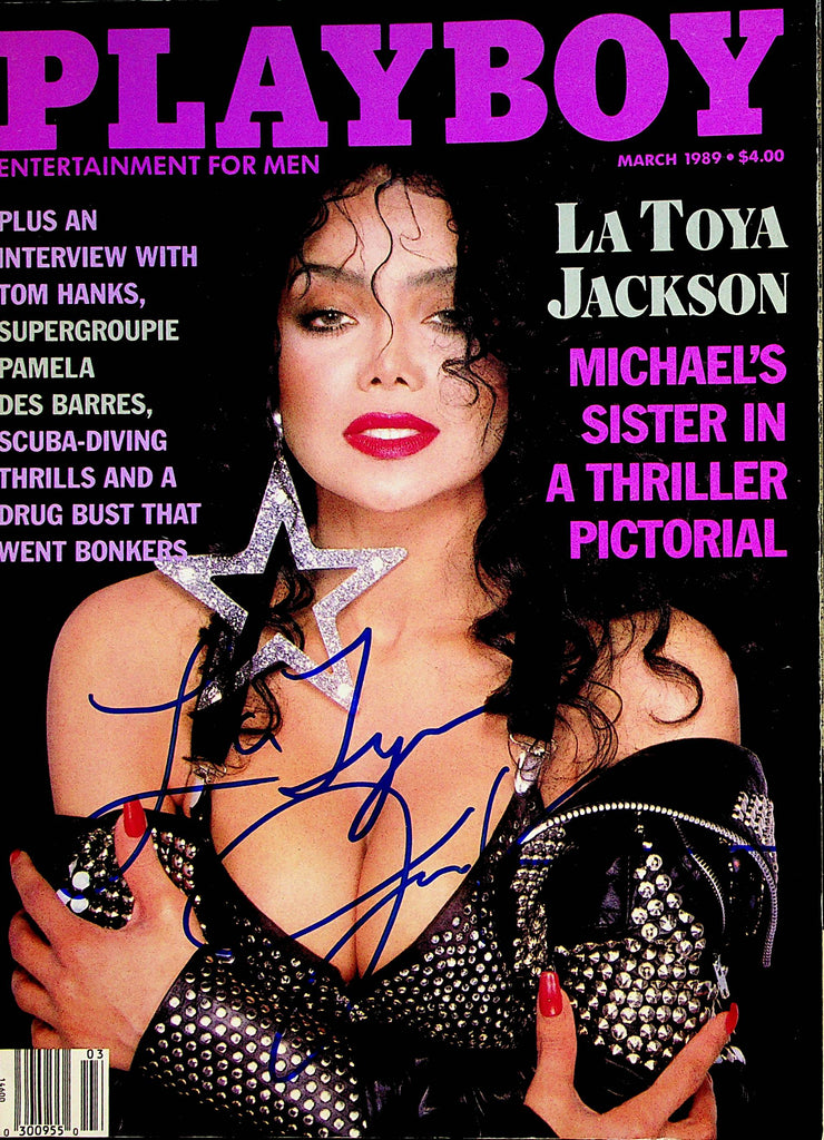 Autographed  La Toya Jackson Playboy Magazine March 1989  w/COA 100% Real Guaranteed For Life!   011223lm-p2