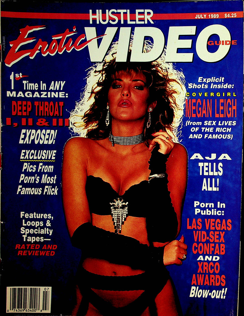 Hustler Erotic Video Guide Covergirl Megan Leigh / Aja July 1989 01102 –  Mr-Magazine