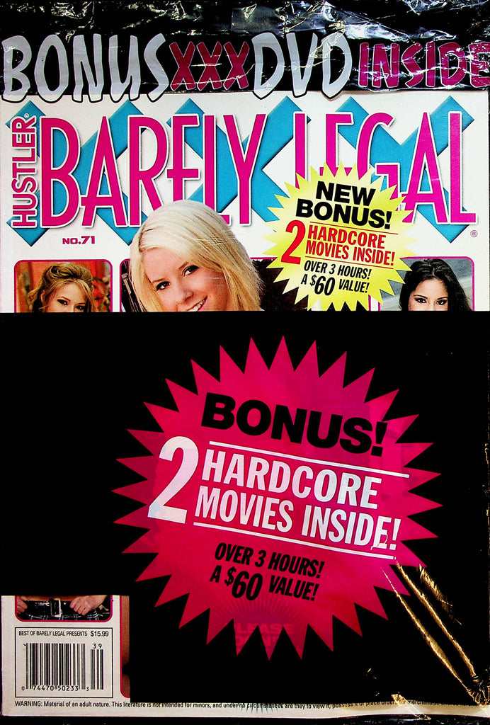 Hustler Barely Legal XXX Magazine  Covergirl Tessa  w/DVD  #71  2013  New  012123lm-p2