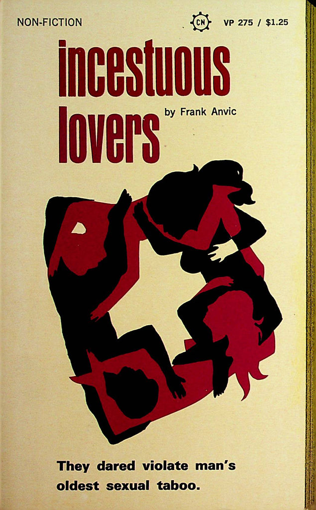 Incestuous Lovers Novel by Frank Anvic  1968 Viceroy    110521lm-dm