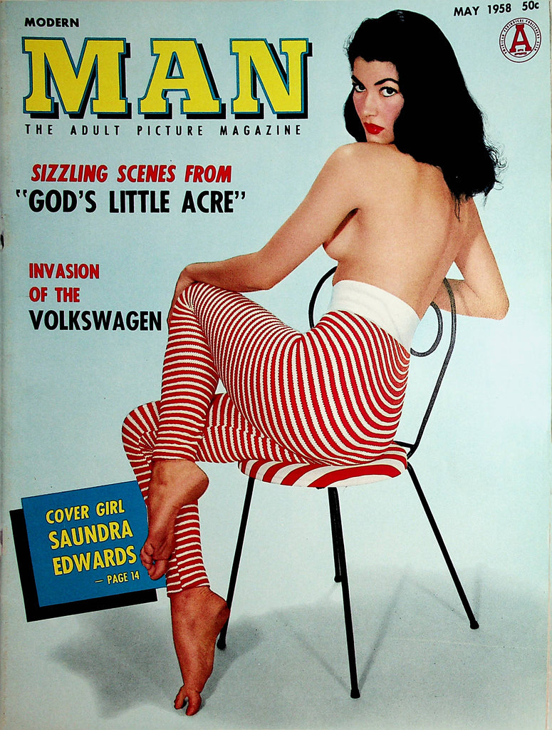 Modern Man Magazine  Cover Girl Saundra Edwards  May 1958   120721lm-dm