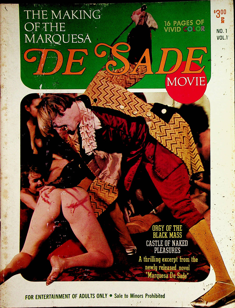 The Making Of The Marquesa De Sade Movie Magazine  Castle Of Naked Pleasures vol.1 #1  1970's   012023lm-p2
