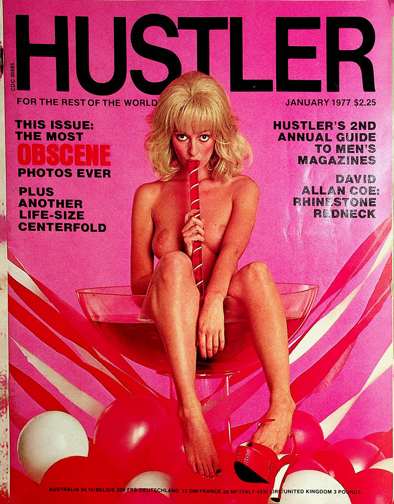 Hustler Magazine  This Issue-The Most Obscene Photos! w/ Life-Size Centerfold   January 1977    021722lm-p