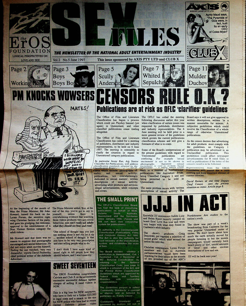 Sex Files Adult Newspaper  vol.2 #5  1997  The Eros Foundation     010623lm-p
