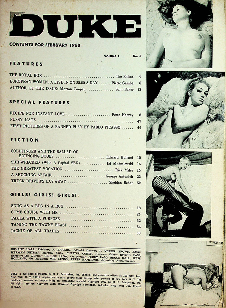 Duke Busty Magazine  Jackie Of All Trades  February 1968   041622lm-p