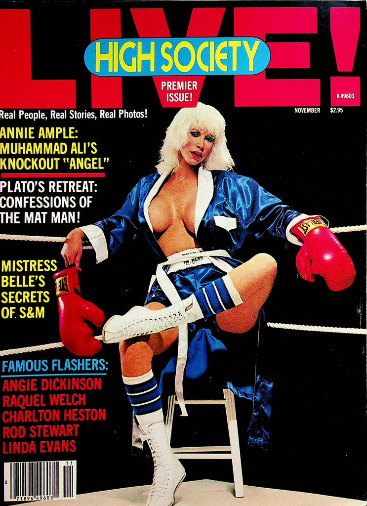 High Society Live! Magazine  Annie Ample / Mistress Belle  November 1981 Premier Issue!  011323lm-p2