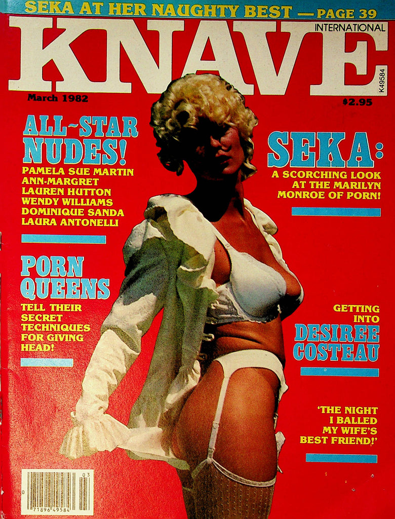 Knave Busty Magazine  Seka At Her Naughty Best!  / Desiree Costeau  March 1982      101422lm-p