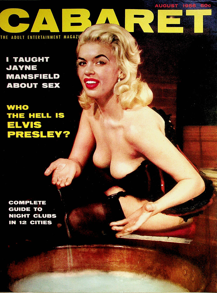 Cabaret Magazine  Jayne Mansfield / Elvis / Centerfold Dixie Evans  August 1956    062222lm-p2